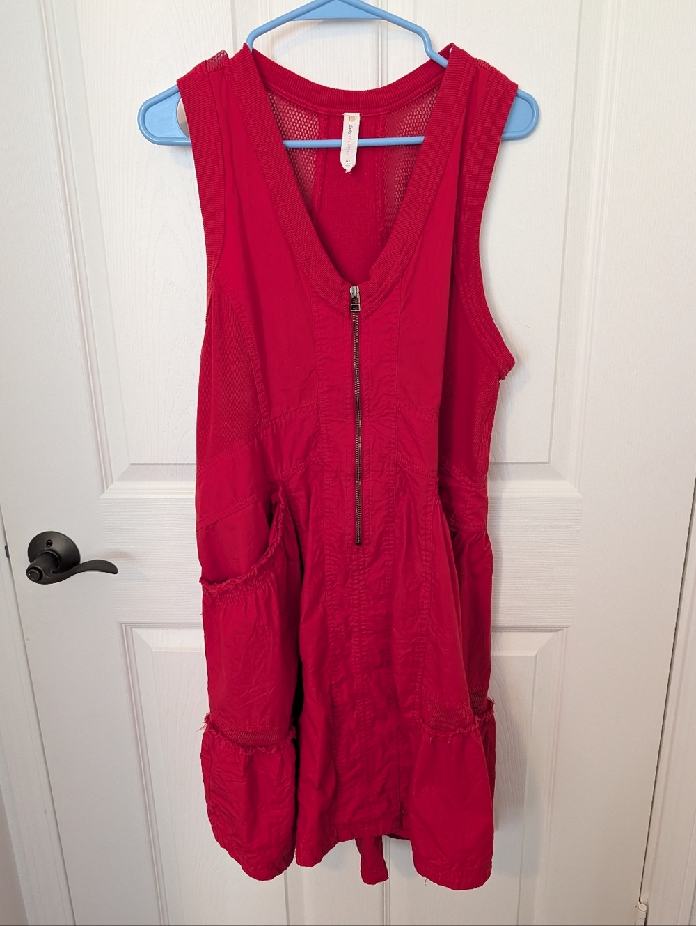 Anthropologie Daily Practice Utility Dress, Red Medium Petite